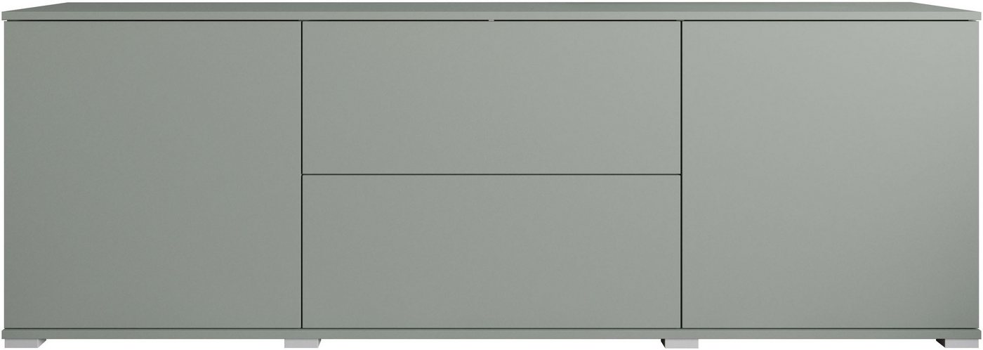 OTTO home Lowboard Kenia (1 St), 2 Türen, 2 Schubladen, Breite 180 cm, höhenverstellbare Einlegeböden – Bild 4 von 5