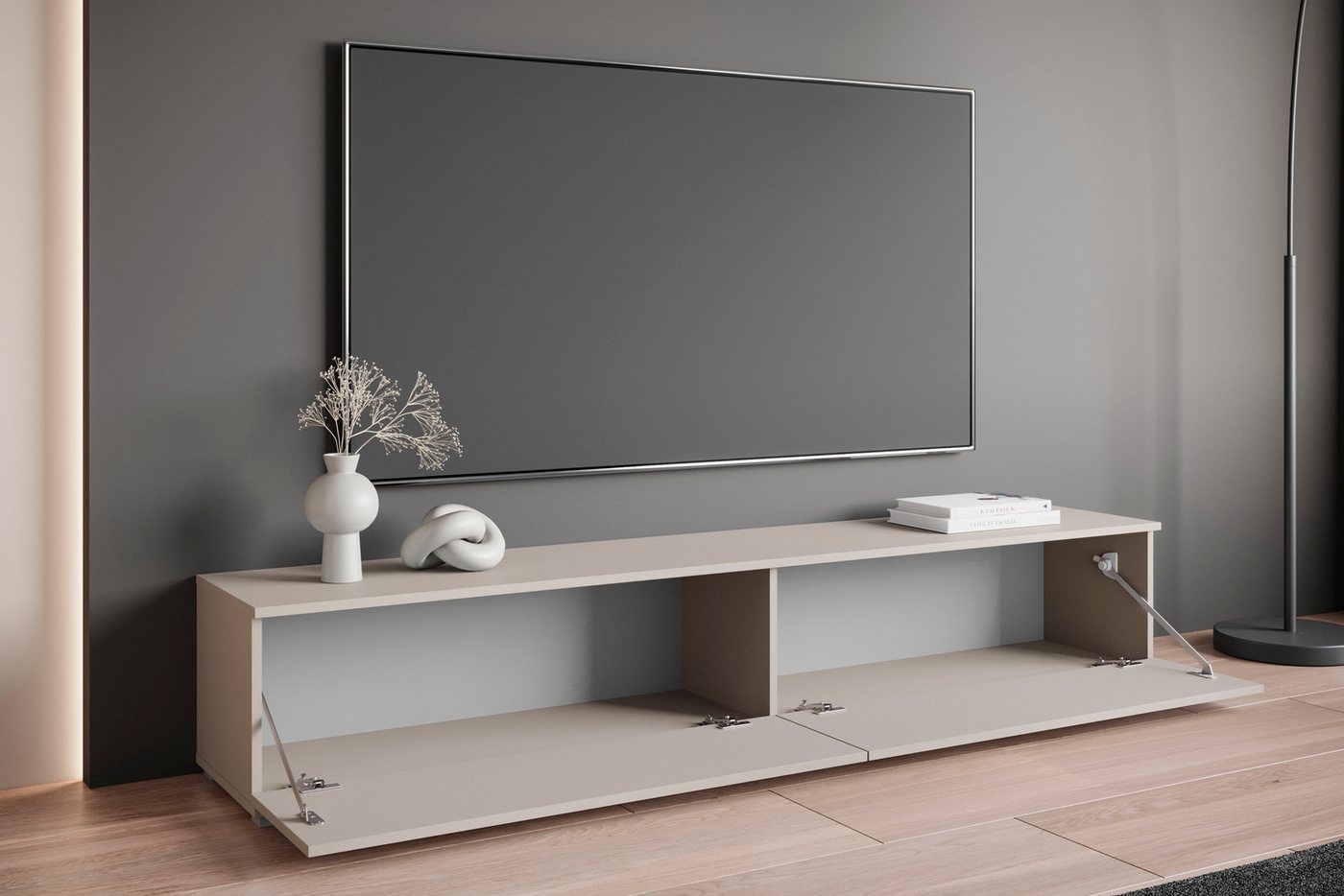 OTTO home Lowboard Kenia (1 St), 2 Klappen – flexibel hängend oder stehend montierbar – Bild 5 von 5