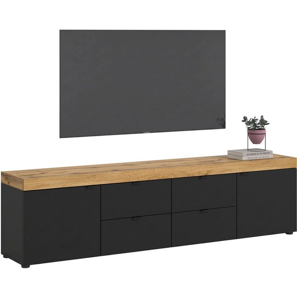 OTTO home Lowboard MAMBO II, Breite 200 cm, 2 Türen, 4 Schubkästen, 4 Fächer (1 St., 2-farbige Ausführung, in verschiedenen modernen Trendfarben erhältlich), Lo