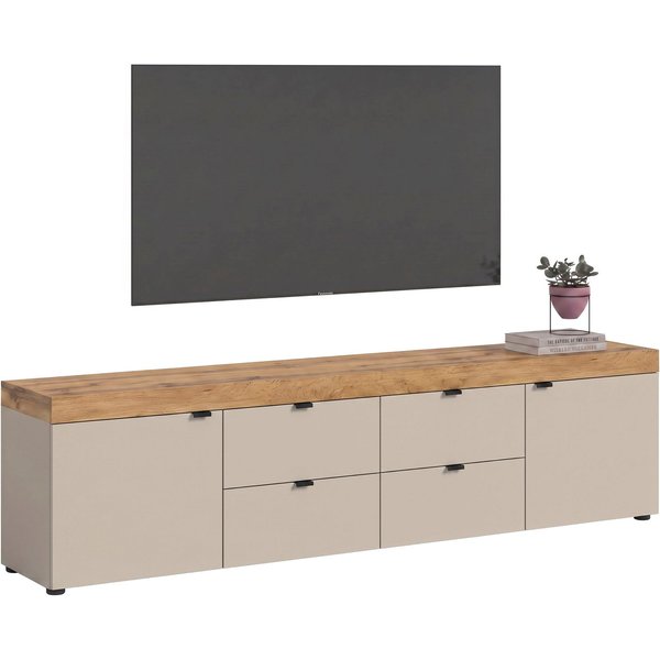 OTTO home Lowboard MAMBO II, Breite 200 cm, 2 Türen, 4 Schubkästen, 4 Fächer (1 St., 2-farbige Ausführung, in verschiedenen modernen Trendfarben erhältlich), Lo