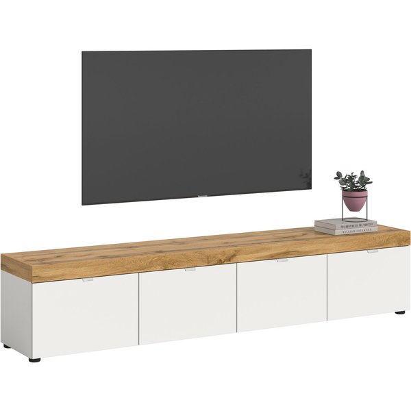 OTTO home Lowboard MAMBO II, Breite 200 cm, 4 Klappen, 4 Fächer (1 St., 2-farbige Ausführung, in verschiedenen modernen Trendfarben erhältlich), Lowboard, TV Un