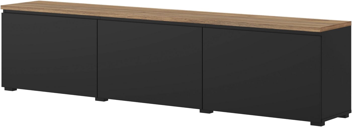 OTTO home Lowboard Modo, Breite 200 cm, moderne grifflose TV-Kommode 3 Klappen, TV-Kommode mit viel Stauraum, TV-Bank – Bild 2 von 5