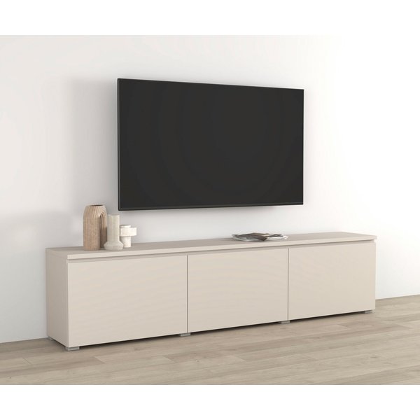 OTTO home Lowboard Modo, Breite 200 cm, moderne grifflose TV-Kommode 3 Klappen, TV-Kommode mit viel Stauraum, TV-Bank