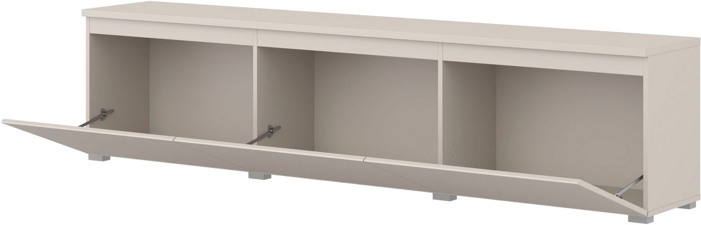 OTTO home Lowboard Modo, Breite 200 cm, moderne grifflose TV-Kommode 3 Klappen, TV-Kommode mit viel Stauraum, TV-Bank – Bild 4 von 5