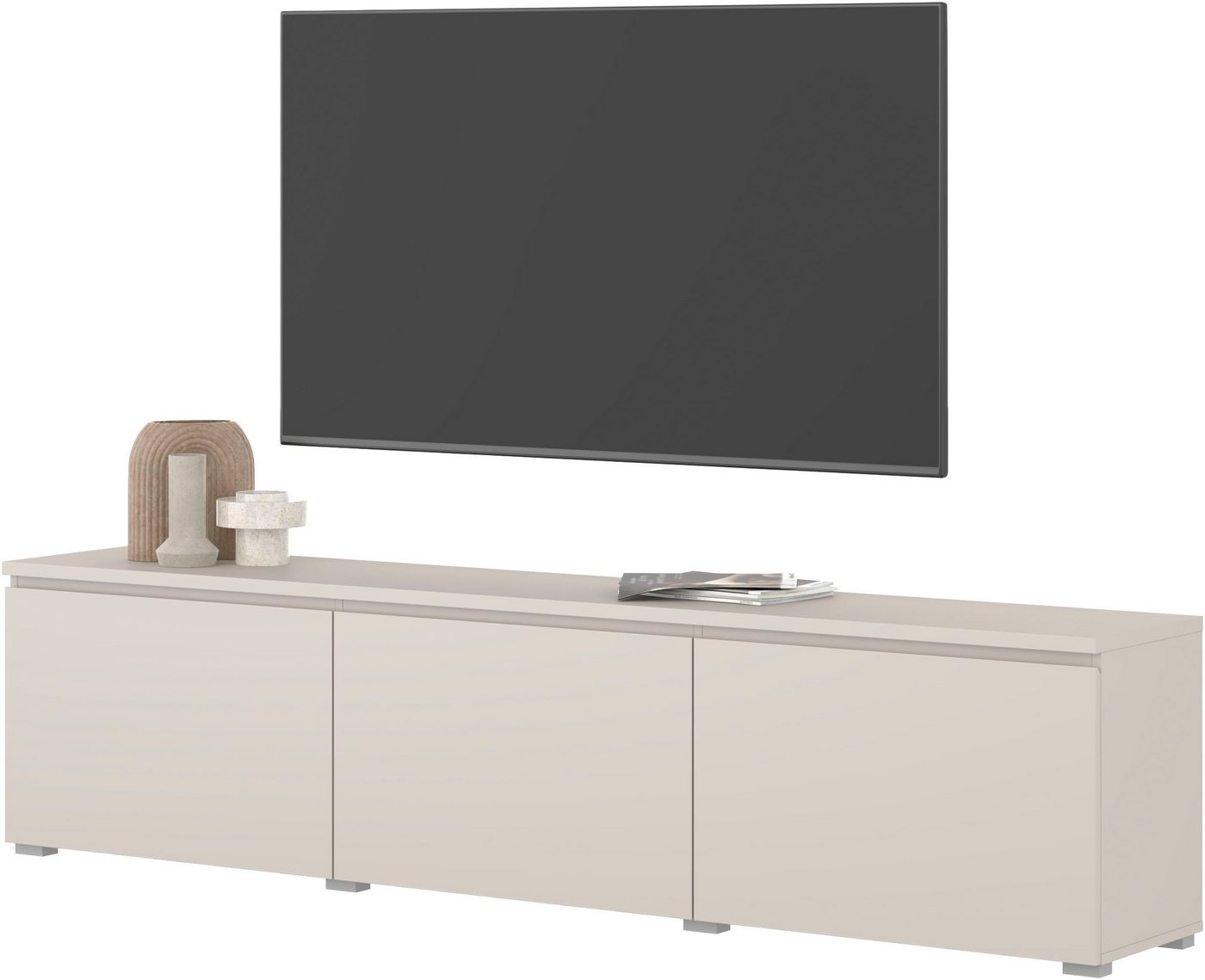 OTTO home Lowboard Modo, Breite 200 cm, moderne grifflose TV-Kommode 3 Klappen, TV-Kommode mit viel Stauraum, TV-Bank – Bild 5 von 5