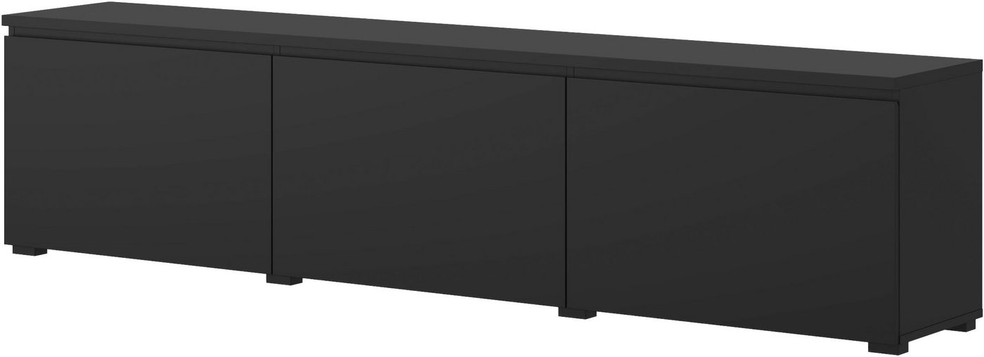 OTTO home Lowboard Modo, Breite 200 cm, moderne grifflose TV-Kommode 3 Klappen, TV-Kommode mit viel Stauraum, TV-Bank – Bild 2 von 5