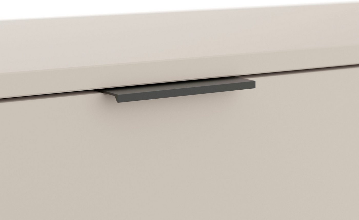 OTTO home Lowboard Oslo, B/H/T: 180/40/33 cm, 2 Klappen, schwarze Metallgriffe, schwarze Füße – Bild 5 von 5
