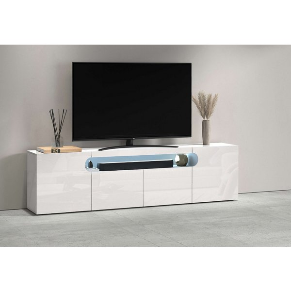 OTTO home Lowboard REAL,Lowboard,TV-Kommode,TV-Möbel,TV-Bank (1 St), Mit 4 Türen, davon 2 abgerundet, die ein ovales offenes Fach bilden