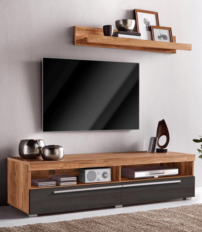 OTTO home Lowboard Roger,Breite 140 cm, stilvolle TV-Kommode, inclusive Wandboard, TV-Schrank mit viel Stauraum, TV-Board, 2 Klappen – Bild 4 von 5