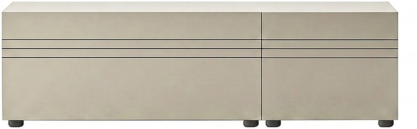 OTTO home Lowboard SPIAGGIA, 2-teiliges Set, Breite 135cm, stehend & hängend montierbar (Grifflose Fronten mit Gasdruckfeder, Fronten mit horizontaler Fräsung), – Bild 2 von 5