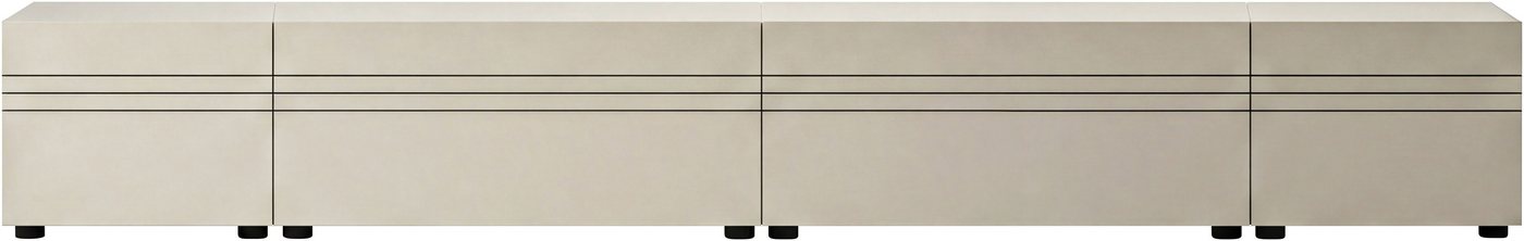 OTTO home Lowboard SPIAGGIA, 4-teiliges Set, Breite 270cm, stehend & hängend montierbar (Grifflose Fronten mit Gasdruckfeder, Fronten mit horizontaler Fräsung), – Bild 2 von 5