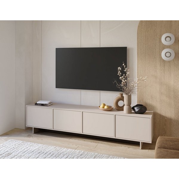 OTTO home Lowboard Tatami, Modernes griffloses TV-Board, Breit 220,50cm, TV-Schrank, TV-Schrank, TV-Board mit viel Stauraum, push-to-open-Funktion