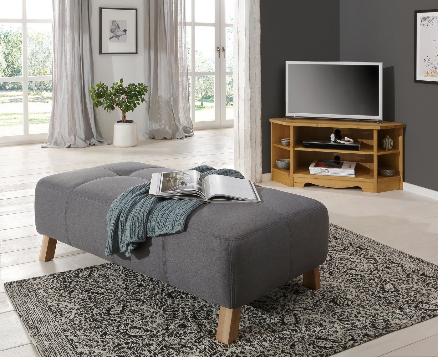 OTTO home Lowboard Trinidad, TV-Schrank, Eck-TV -Schrank, Kommode, Breite 105 cm, FSC® zertifiziertes Massivholz – Bild 4 von 5