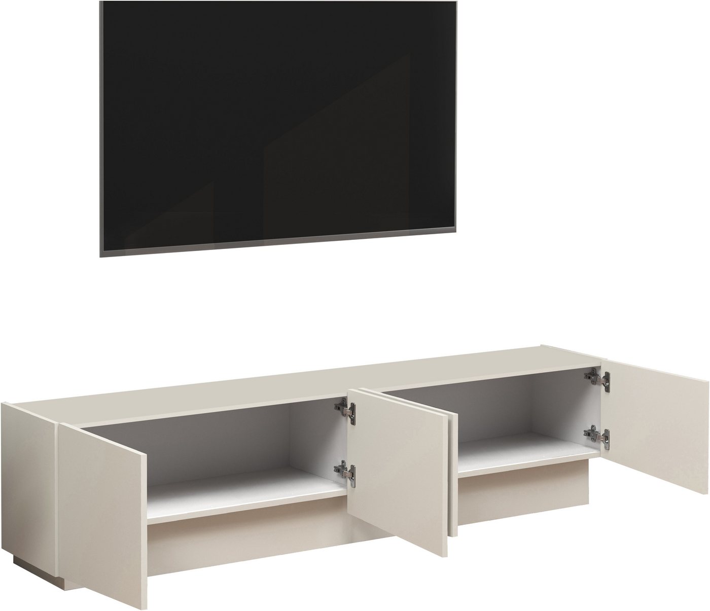 OTTO home Lowboard VELA, Lowboard, Breite 180 cm, Design mit schrägen Türen,Made in Italy (1 St), Made in Italy, Maße-B/T/H: 180x35x45, Lowboard, TV-Board, TV-K – Bild 5 von 5