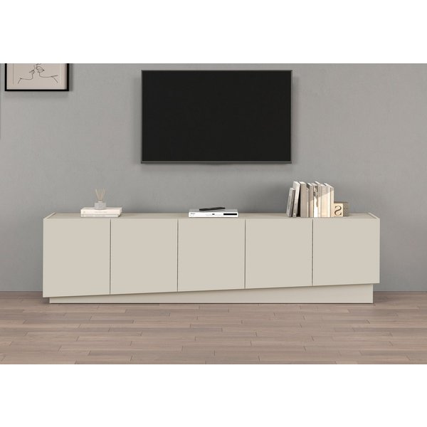 OTTO home Lowboard VELA, Höhe 60 cm, Breite 225 cm,Design mit schrägen Türen (1 St), Made in Italy, Maße-B/T/H: 225x35x60, Lowboard, TV-Board, TV-Kommode