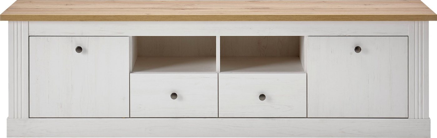 OTTO home Lowboard Westminster, TV-Unterteil im Landhausstil, Kommode, TV-Schrank, Metallgriffe, viel Stauraum, in 2 Farben & drei Größen erhältlich – Bild 3 von 5
