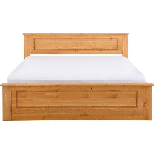 OTTO home Massivholzbett Madrid, Landhausstil, hohe Belastbarkeit! (Breite/Belastbarkeit 180cm/220 KG, 160cm/200 KG, 90cm/=120 KG), mit Rollrost, aus massivem K