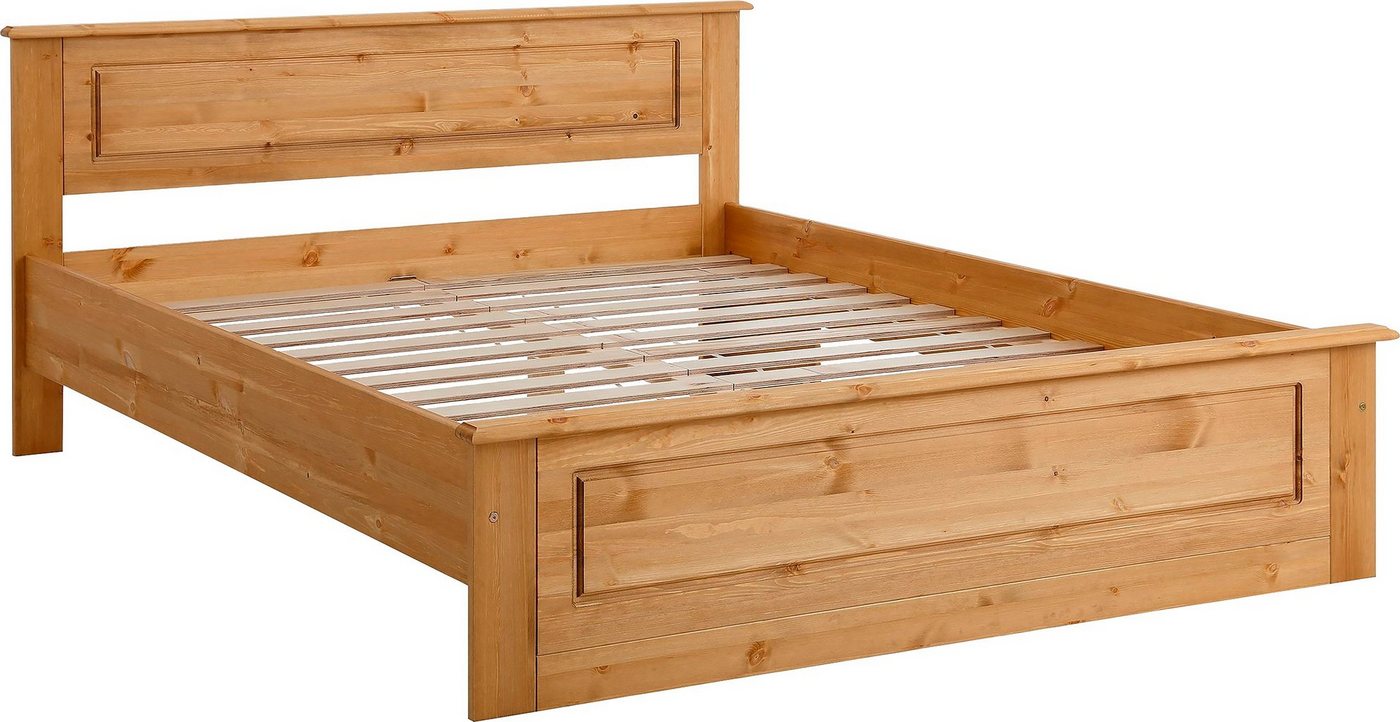 OTTO home Massivholzbett Madrid, Landhausstil, hohe Belastbarkeit! (Breite/Belastbarkeit 180cm/220 KG, 160cm/200 KG, 90cm/=120 KG), mit Rollrost, aus massivem K – Bild 2 von 5