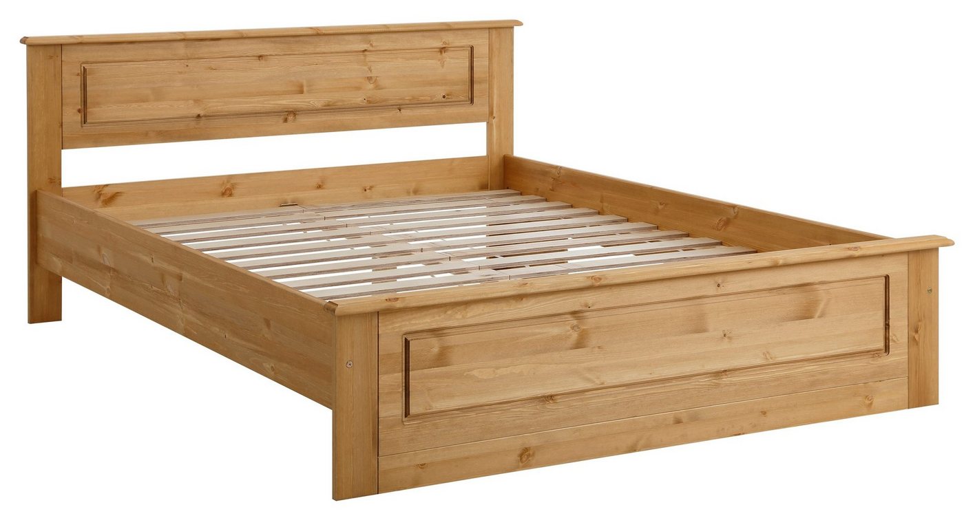 OTTO home Massivholzbett Madrid, Landhausstil, hohe Belastbarkeit! (Breite/Belastbarkeit 180cm/220 KG, 160cm/200 KG, 90cm/=120 KG), mit Rollrost, aus massivem K – Bild 3 von 5