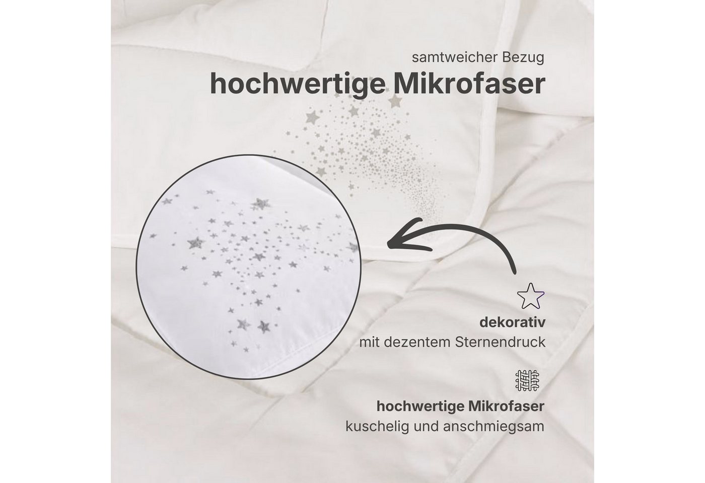 OTTO home Microfaserbettdecke oder Baumwollbettdecke Baca, Bettdecke 135x200 cm & weitere Größen, Füllung: hochwertige 6D-Hohlfaser oder reine Baumwolle, Bezug: – Bild 3 von 5