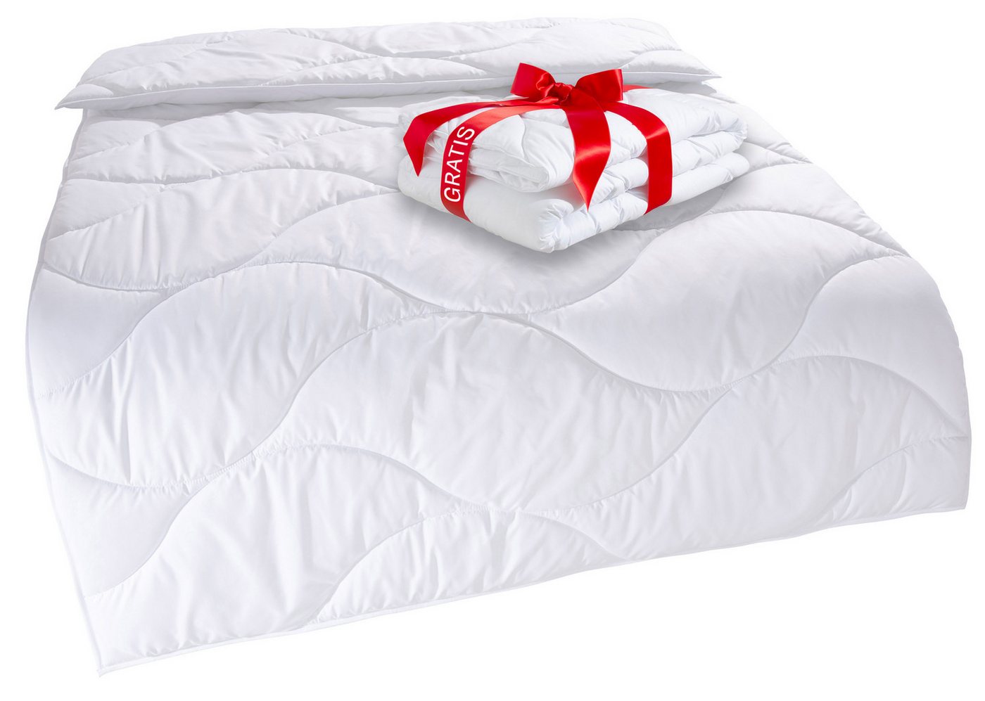 OTTO home Microfaserbettdecke Caelan, kaufe eine Decke - erhalte die Leichtbettdecke gratis dazu!, Füllung: 100% Polyester, Bezug: 100% Polyester, Bettdecke 135 – Bild 2 von 5
