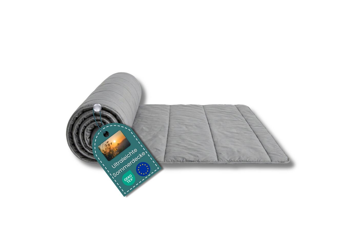 OTTO home Microfaserbettdecke Clarra, Bettdecke 135x200 cm, 155x220 cm, 200x200 cm, Füllung: Polyester, Bezug: Polyester, Bettdecken in grün & grau, Sommer, Win – Bild 2 von 5