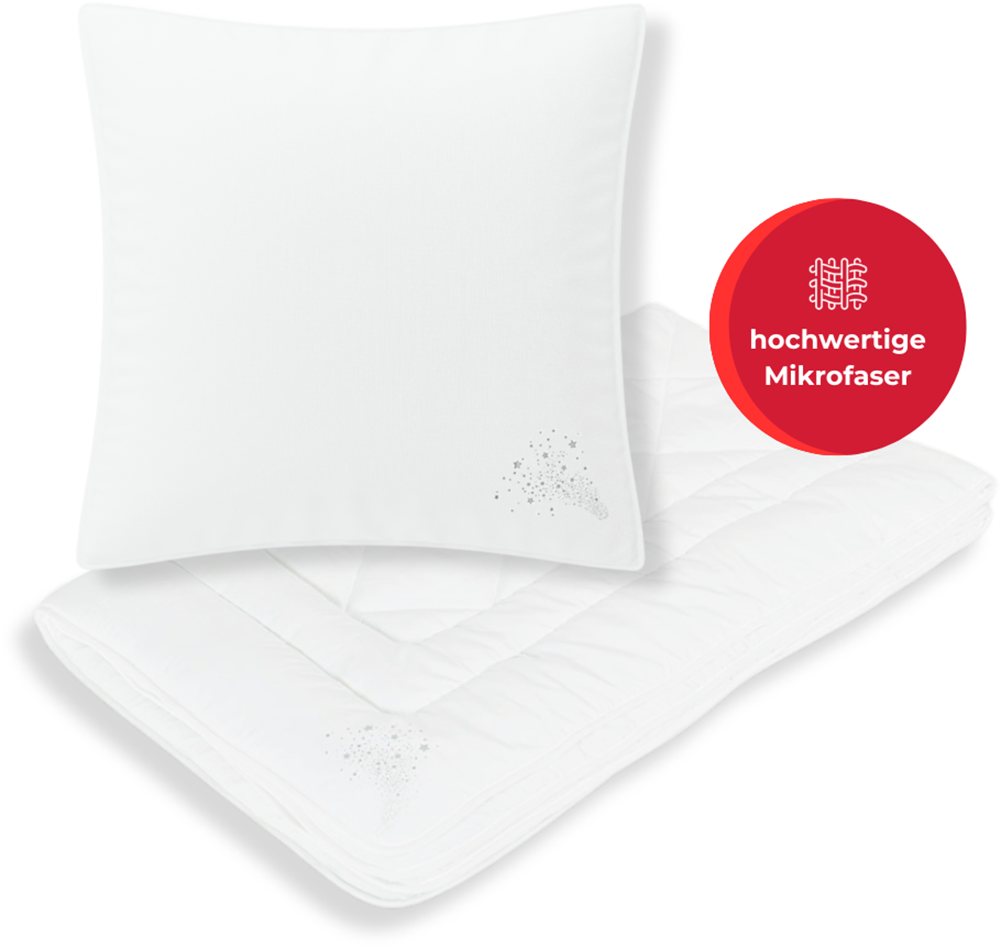 OTTO home Microfaserbettdecke + Kopfkissen Baca, 2-tlg. Bettdecke 135x200 oder155x220 cm mit Kissen 80x80 cm, Füllung: 6D-Hohlfaser (Bettdecke), Bezug: Microfas – Bild 2 von 5