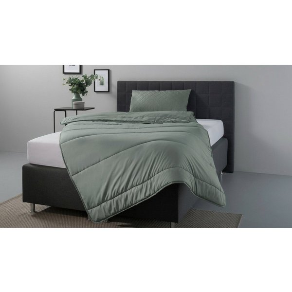 OTTO home Microfaserbettdecke + Microfaserkissen Clarra Spar Set, Decke + Kissen 135x200, 155x200 cm & weitere Größen, Set mit Kissen 40x80 cm, 80x80 cm, Sommer