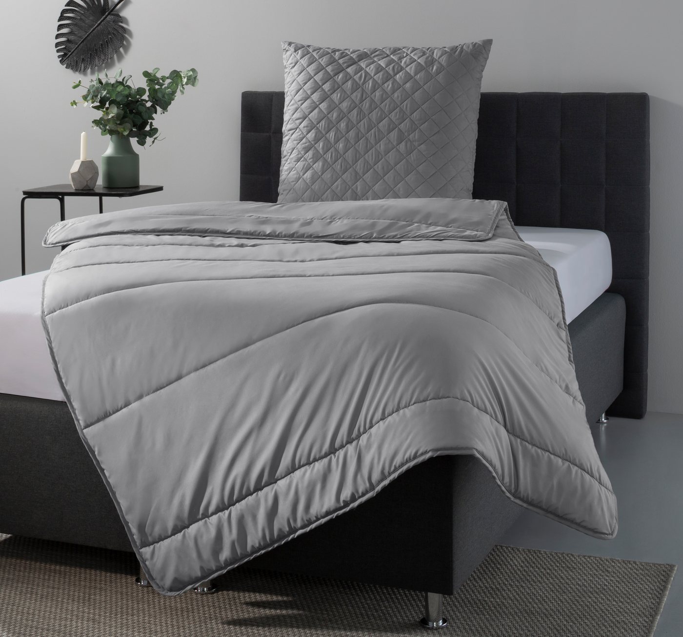 OTTO home Microfaserbettdecke + Microfaserkissen Clarra Spar Set, Decke + Kissen 135x200, 155x200 cm & weitere Größen, Set mit Kissen 40x80 cm, 80x80 cm, Sommer – Bild 3 von 5