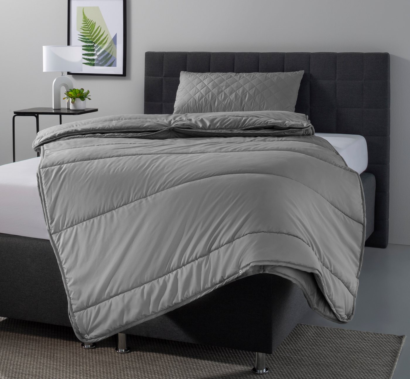 OTTO home Microfaserbettdecke + Microfaserkissen Clarra Spar Set, Decke + Kissen 135x200, 155x200 cm & weitere Größen, Set mit Kissen 40x80 cm, 80x80 cm, Sommer – Bild 3 von 5