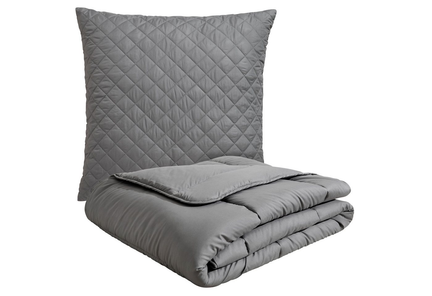 OTTO home Microfaserbettdecke + Microfaserkissen Clarra Spar Set, Decke + Kissen 135x200, 155x200 cm & weitere Größen, Set mit Kissen 40x80 cm, 80x80 cm, Sommer – Bild 2 von 5
