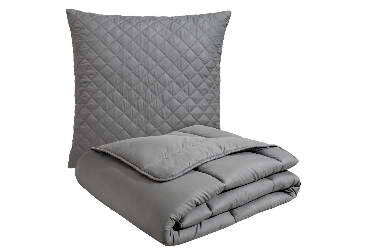OTTO home Microfaserbettdecke + Microfaserkissen Clarra Spar Set, Decke + Kissen 135x200, 155x200 cm & weitere Größen, Set mit Kissen 40x80 cm, 80x80 cm, Sommer – Bild 2 von 5
