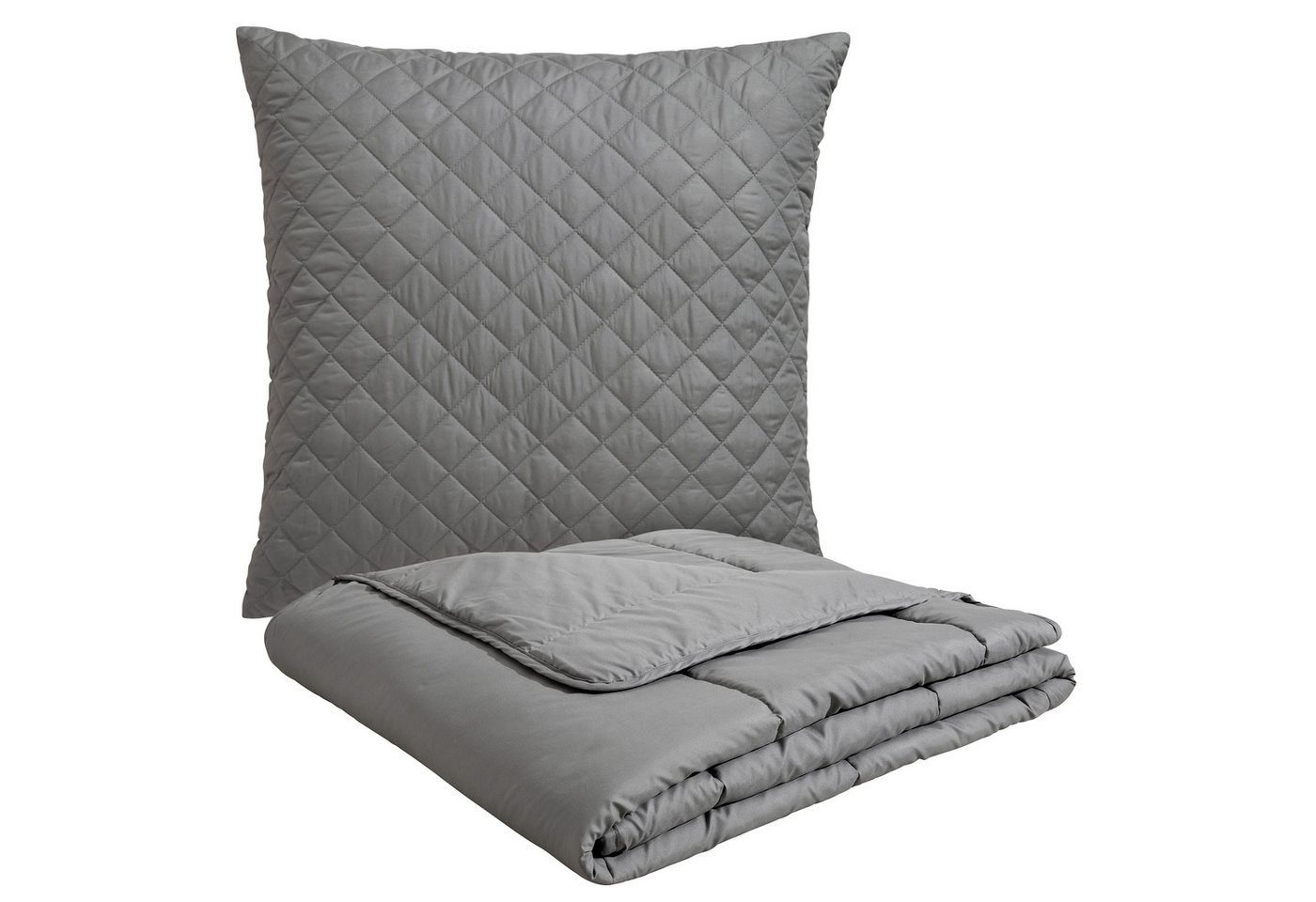 OTTO home Microfaserbettdecke + Microfaserkissen Clarra Spar Set, Decke + Kissen 135x200, 155x200 cm & weitere Größen, Set mit Kissen 40x80 cm, 80x80 cm, Sommer – Bild 2 von 5