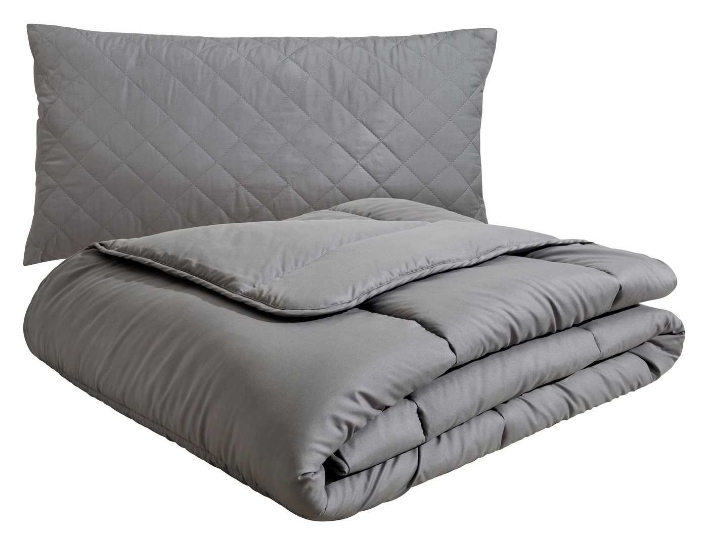 OTTO home Microfaserbettdecke + Microfaserkissen Clarra Spar Set, Decke + Kissen 135x200, 155x200 cm & weitere Größen, Set mit Kissen 40x80 cm, 80x80 cm, Sommer – Bild 2 von 5