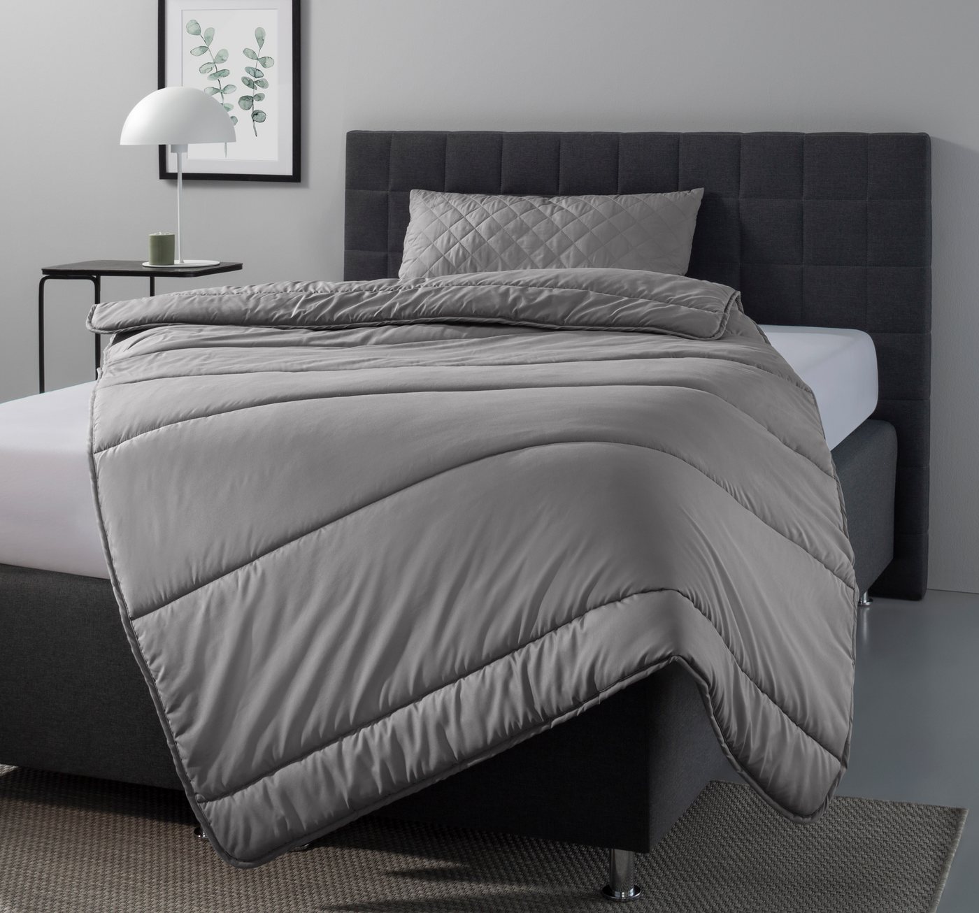 OTTO home Microfaserbettdecke + Microfaserkissen Clarra Spar Set, Decke + Kissen 135x200, 155x200 cm & weitere Größen, Set mit Kissen 40x80 cm, 80x80 cm, Sommer – Bild 3 von 5