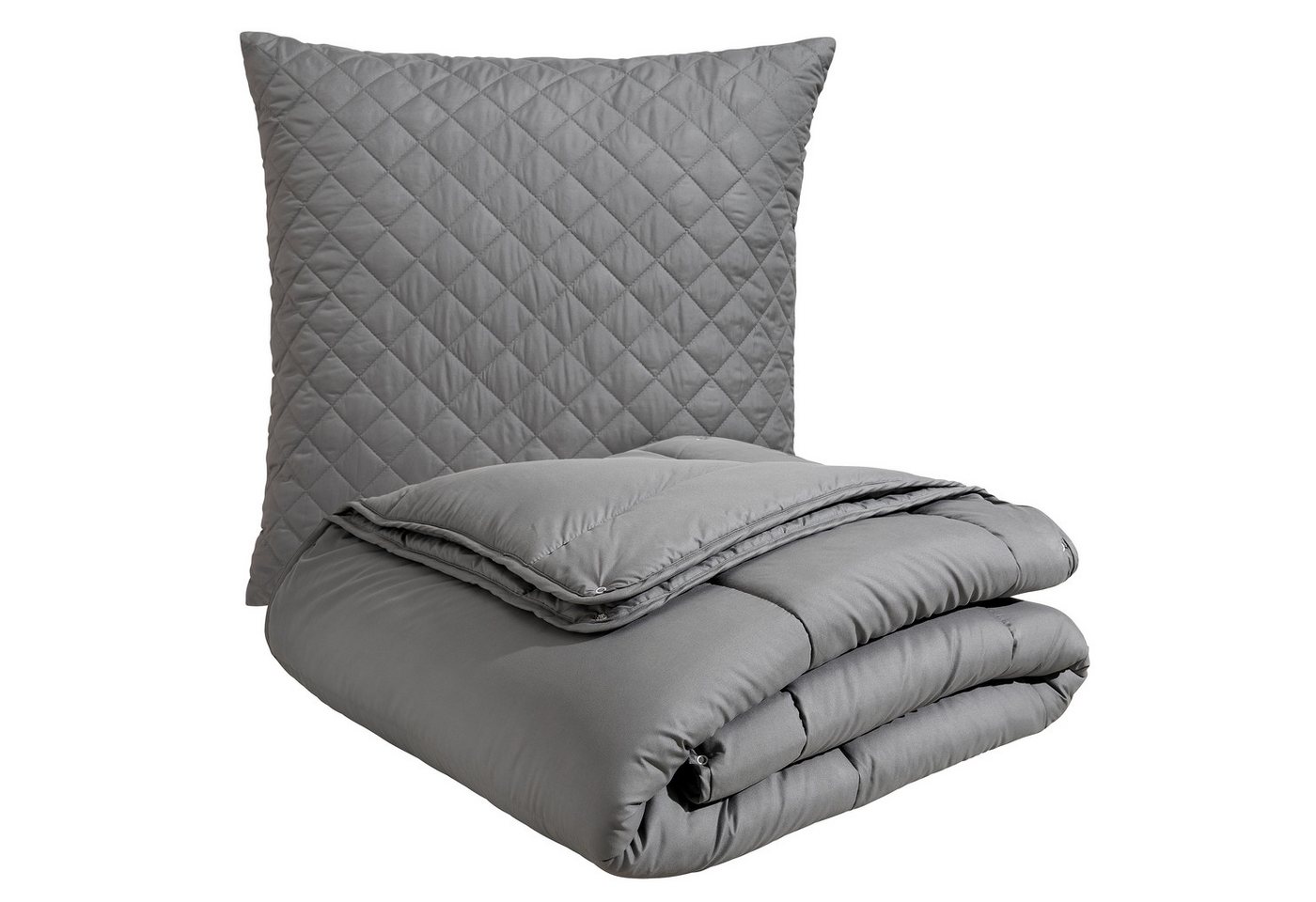 OTTO home Microfaserbettdecke + Microfaserkissen Clarra Spar Set, Decke + Kissen 135x200, 155x200 cm & weitere Größen, Set mit Kissen 40x80 cm, 80x80 cm, Sommer – Bild 2 von 5
