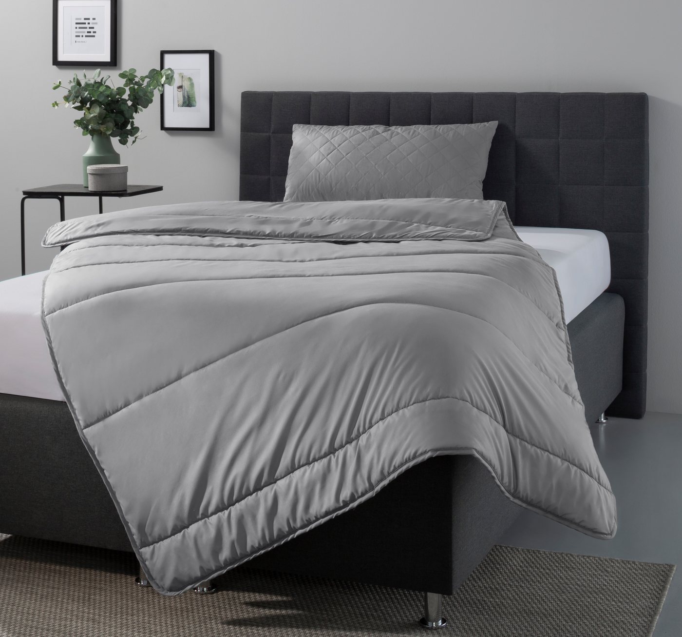 OTTO home Microfaserbettdecke + Microfaserkissen Clarra Spar Set, Decke + Kissen 135x200, 155x200 cm & weitere Größen, Set mit Kissen 40x80 cm, 80x80 cm, Sommer – Bild 3 von 5