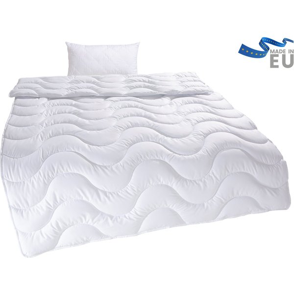 OTTO home Microfaserbettdecke + Microfaserkissen Mailo, Bettdecke 135x200 cm, 155x220 cm, Bezug: weich, 2-tlg., Set mit Kissen 80x80 cm, Sommer, Winter