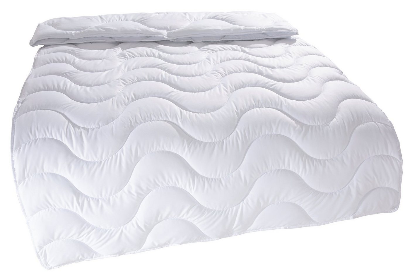 OTTO home Microfaserbettdecke + Microfaserkissen Mailo, Bettdecke 135x200 cm, 155x220 cm, Bezug: weich, 2-tlg., Set mit Kissen 80x80 cm, Sommer, Winter – Bild 5 von 5