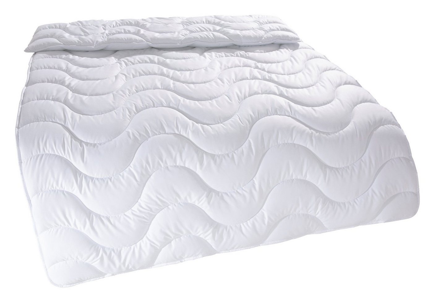 OTTO home Microfaserbettdecke + Microfaserkissen Mailo, Bettdecke 135x200 cm, 155x220 cm, Bezug: weich, 2-tlg., Set mit Kissen 80x80 cm, Sommer, Winter – Bild 5 von 5