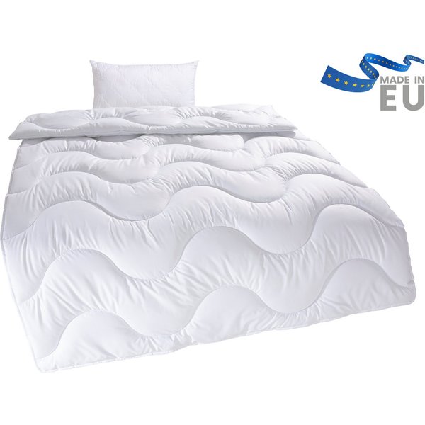 OTTO home Microfaserbettdecke + Microfaserkissen Mailo, Bettdecke 135x200 cm, 155x220 cm, Bezug: weich, 2-tlg., Set mit Kissen 80x80 cm, Sommer, Winter