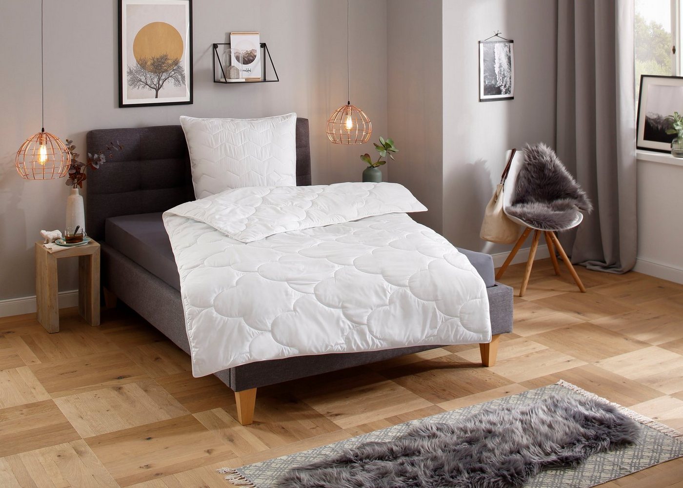 OTTO home Microfaserbettdecke Mondschein, Bettdecke 135x200 cm, 155x220 cm, 200x200 cm, Füllung: Polyester, Bezug: Polyester oder antibakteriellen Microfaser, B – Bild 5 von 5