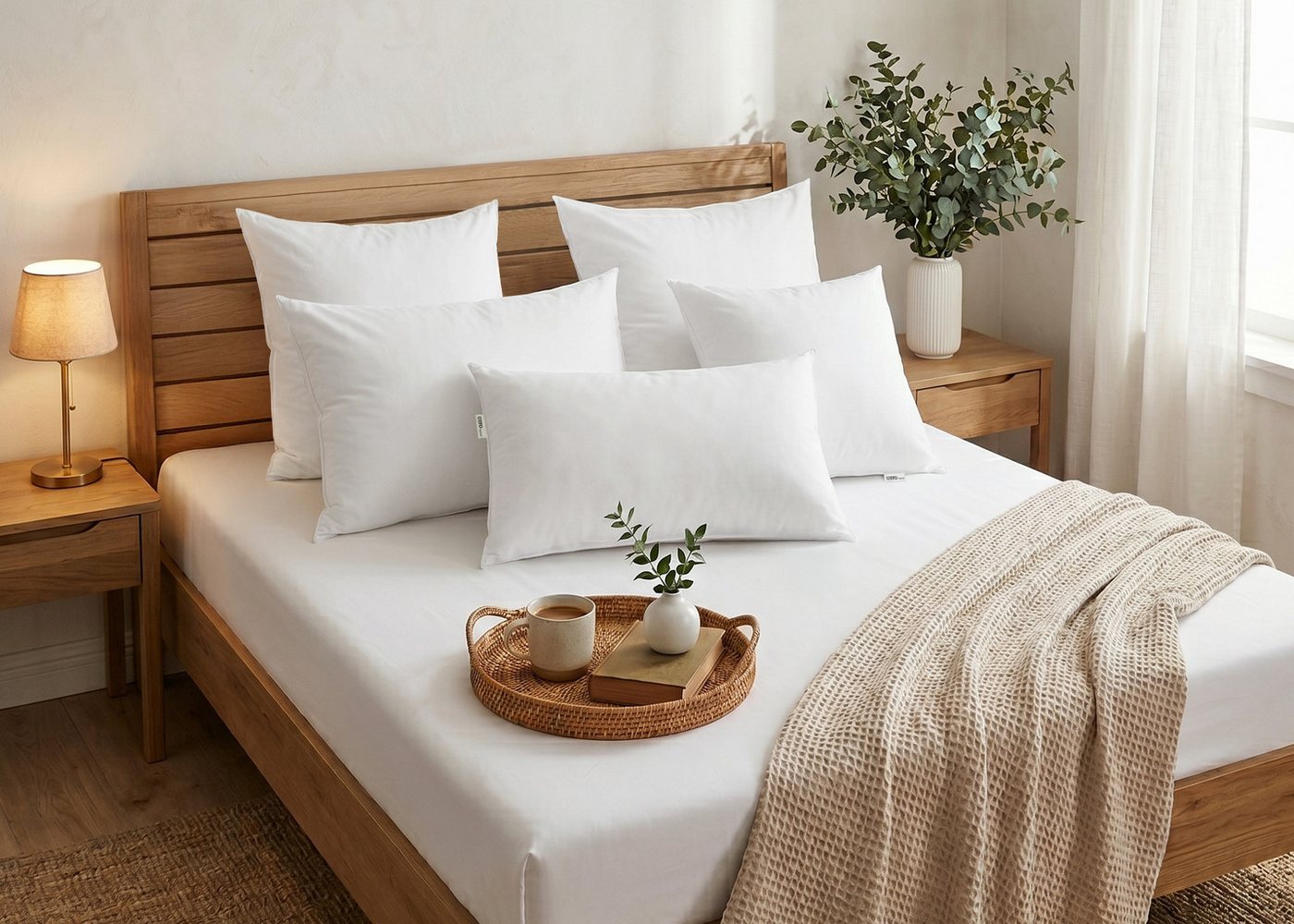 OTTO home Microfaserkissen Aliina, im 2er Set 30x50 bis 40x60 cm erhältlich, Füllung: Polyester, Bezug: Polyester, Seitenschläfer, Bauchschläfer, Rückenschläfer – Bild 2 von 5