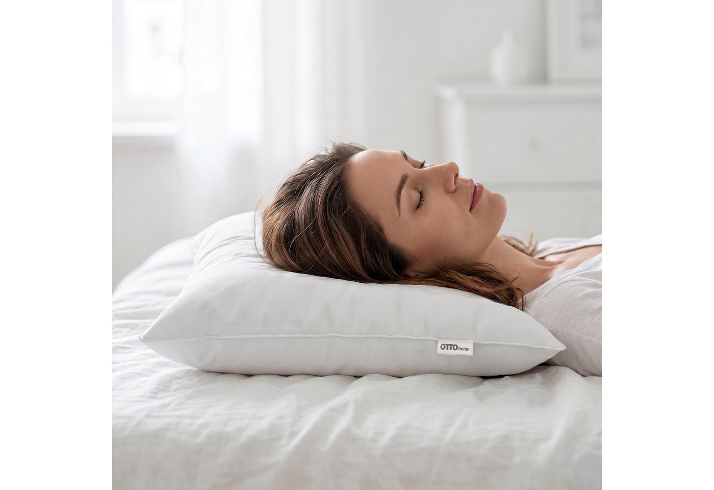 OTTO home Microfaserkissen Aliina, im 2er Set 30x50 bis 40x60 cm erhältlich, Füllung: Polyester, Bezug: Polyester, Seitenschläfer, Bauchschläfer, Rückenschläfer – Bild 5 von 5