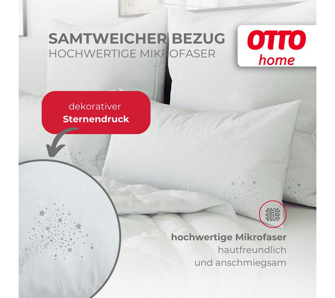 OTTO home Microfaserkissen Baca, Kopfkissen 40x80 cm und 80x80 cm, Füllung: 6D-Hohlfaser, Bezug: Polyester, Seitenschläfer, Bauchschläfer, Rückenschläfer, Kisse – Bild 3 von 5