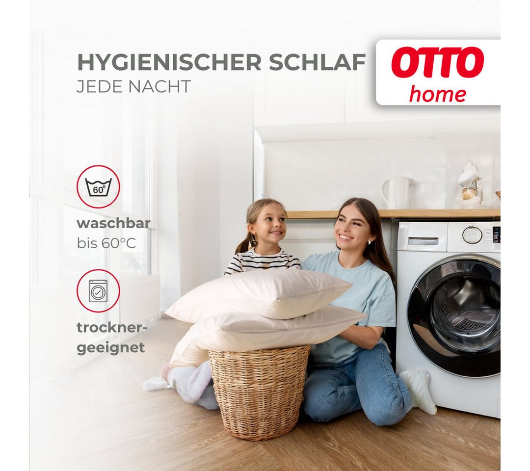 OTTO home Microfaserkissen Baca, Kopfkissen 40x80 cm und 80x80 cm, Füllung: 6D-Hohlfaser, Bezug: Polyester, Seitenschläfer, Bauchschläfer, Rückenschläfer, Kisse – Bild 5 von 5