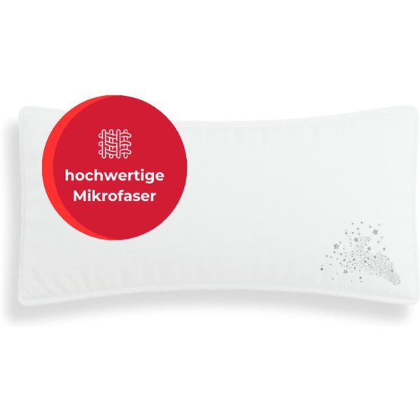 OTTO home Microfaserkissen Baca, Kopfkissen 40x80 cm und 80x80 cm, Füllung: 6D-Hohlfaser, Bezug: Polyester, Seitenschläfer, Bauchschläfer, Rückenschläfer, Kisse