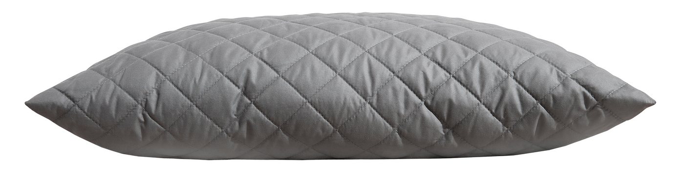 OTTO home Microfaserkissen Clarra, Kopfkissen 40x80 cm, 80x80 cm, Füllung: Polyester, Bezug: Polyester, Rückenschläfer, Seitenschläfer, Kissen in grau – Bild 2 von 5