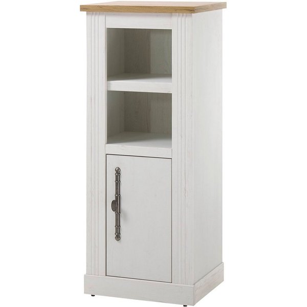 OTTO home Midischrank WESTMINSTER, Badschrank im Landhausstil, Schrank mit Metallgriffen in 2 Farben verfügbar, mit offenen Fächern und Stauraum