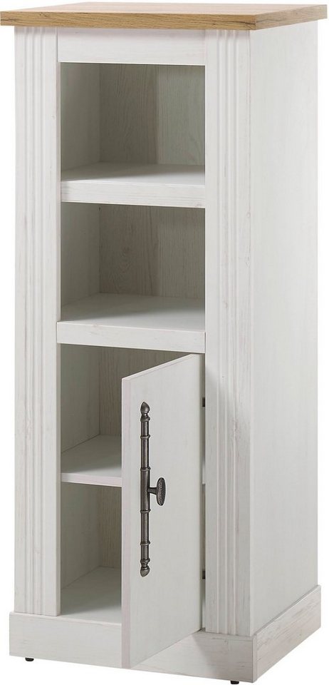 OTTO home Midischrank WESTMINSTER, Badschrank im Landhausstil, Schrank mit Metallgriffen in 2 Farben verfügbar, mit offenen Fächern und Stauraum – Bild 4 von 5